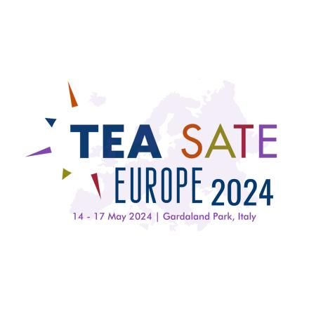 A white background with the TEA SATE Europe 2024 logo in the centre.